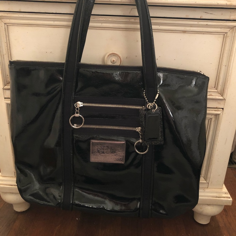 Coach Black Patent Tote - Brand New Condition!
